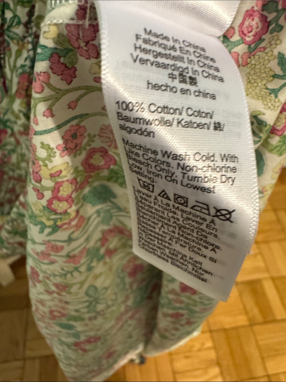 J Crew Floral Smocked Maxi Dress - Pink & Green - Picture 5 of 5